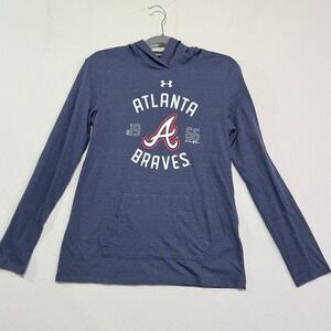 Under Armour Atlanta Braves Womens‎ Hoodie lightweight Long Sleeve Size M